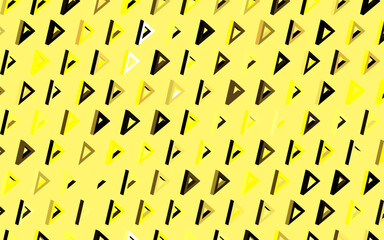 Dark Yellow vector background with polygonal style.