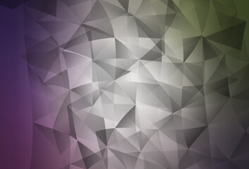 Fototapeta premium Light Pink, Green vector backdrop with lines, triangles.