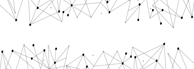 Black network. Abstract connection on white background. Network technology background with dots and lines for desktop. Ai background. Modern abstract concept. Line background, network technology