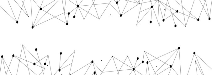 Black network. Abstract connection on white background. Network technology background with dots and lines for desktop. Ai background. Modern abstract concept. Line background, network technology