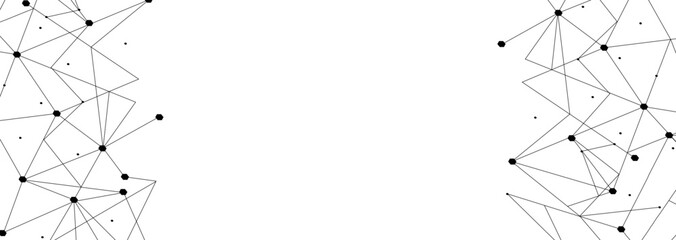 Black network. Abstract connection on white background. Network technology background with dots and lines for desktop. Ai background. Modern abstract concept. Line background, network technology