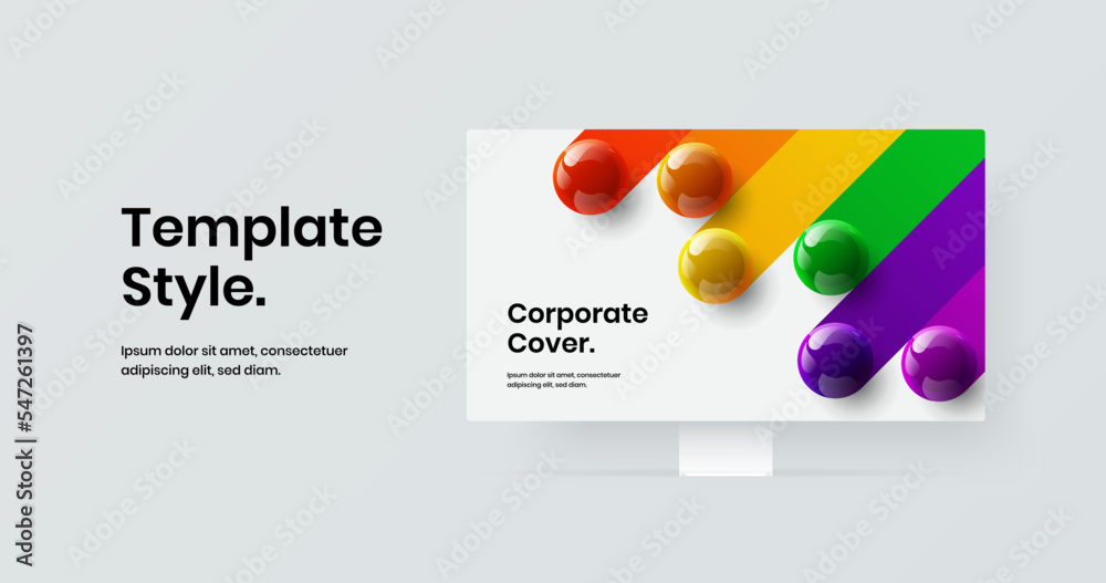 Wall mural premium presentation vector design template. unique display mockup web banner layout.