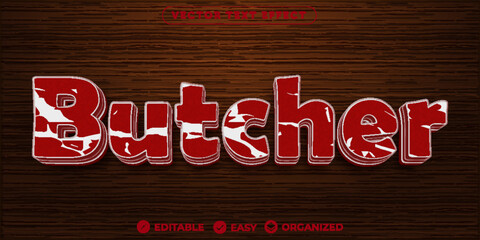 Butcher Text Effect,Fully Editable Font Text Effect