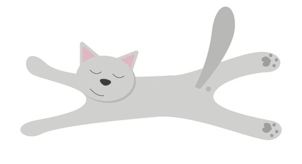 Webgray cat, Simple drawing of a cat on a white background