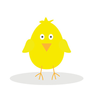 yellow chicken, Doodle drawing, chicken doodle. Simple vector illustration of chicken with lines.