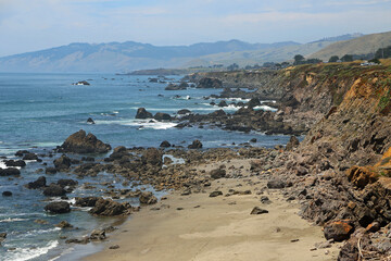 Cliffs on Salmon Creek beach - California