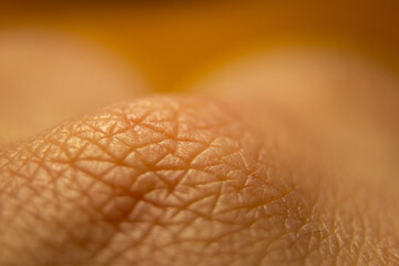 Macro healthy human skin. Dermatology pattern concept. Closeup human skin background. Caucasian skin. Abstract dermatitis surface.