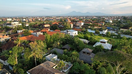 Bali, Indonesia - November 7, 2022: The Streets of Seminyak, Canggu, Kuta and Ubud