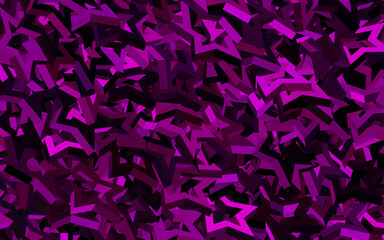 Dark Pink vector texture with beautiful stars.