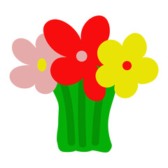 bunch of bright spring, summer flowers