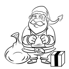 santa claus leyendo carta