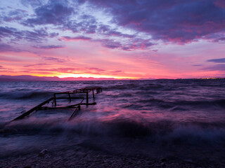 beautiful sunrise on the beach