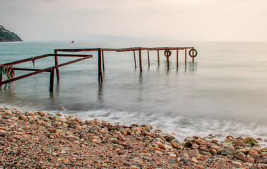Old pier beach