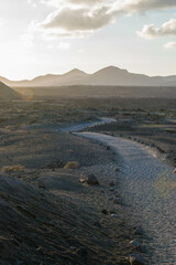 volcanic landscape in island