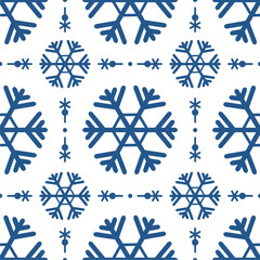 Christmas Seamless Patterns with snow elements perfect for present and background