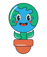 planet earth on pot