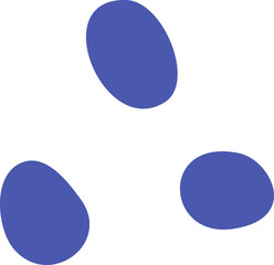 Three blue circles