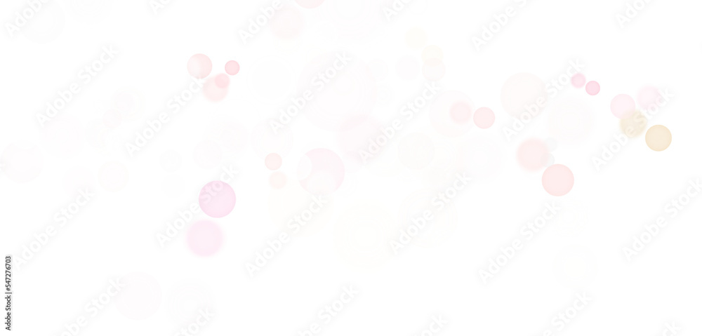 Wall mural abstract multicolor shining bokeh isolated on transparent background