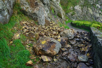 Cliff and Seashore of Bray Head Cliff Walk in Wicklow, Ireland