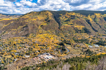 Fototapeta na wymiar Autumn leaf colors in Aspen, Colorado