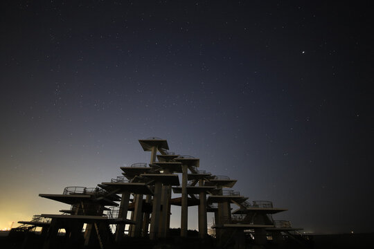Starry sky of the Cape Futtsu, Chiba, Japan