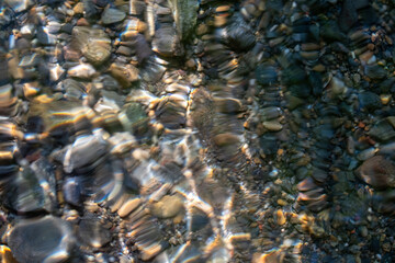 water and stones
