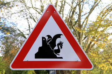 Kreatives Drachen-Schild - Drachenfels, Königswinter