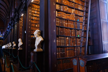Naklejka premium The Long Room at Trinity College in Dublin, Ireland