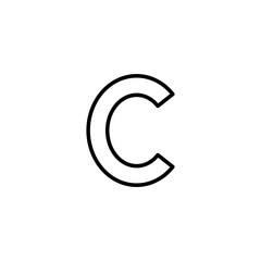 Fototapeta premium Copyright icon vector illustration. copyright sign and symbol