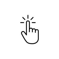 Hand cursor icon vector illustration. cursor sign and symbol. hand cursor icon clik
