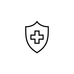 Obraz premium Health insurance icon vector illustration. Insurance document sign and symbol