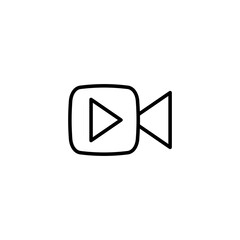 Video icon vector illustration. video camera sign and symbol. movie sign. cinema