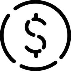 点線アイコン ドルコイン