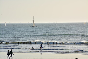 Fototapeta premium Pornichet - La Baule - Marche des vagues