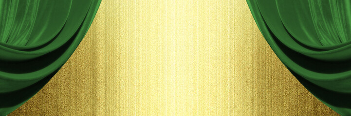 緑の幕のステージ