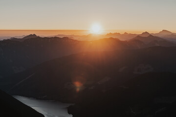 Sunrise in the mountains