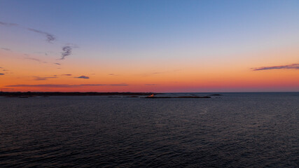 sunset over the sea