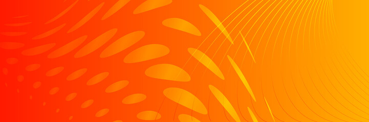 abstract orange background with lines circle and halftone effect