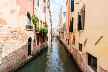 Fototapeta na wymiar Venetian canal, Italy, travel, tourism