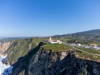 Fototapeta na wymiar Westernmost Point of Continental Europe Cabo da Roca, Lisbon area, Portugal