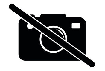 Vector illustration of camera icon turned off or disabled
