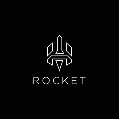 Rocket logo design vector template
