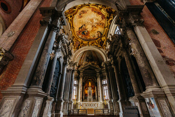 Interior of the church Santi Giovanni e Paolo, Venice