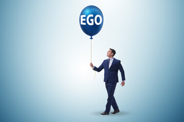 Businessman in excessive ego concept