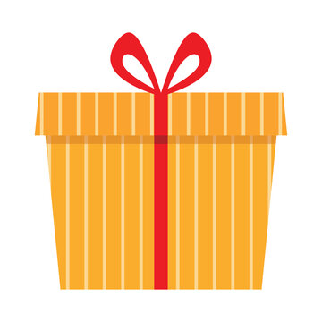 Yellow Gift Box Clipart Icon Animated Vector For Celebration Surprise