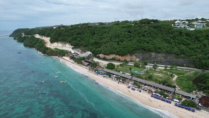 Fototapeta na wymiar Bali, Indonesia - November 7, 2022: The Beaches and Cliffs of Southern Bali Indonesia