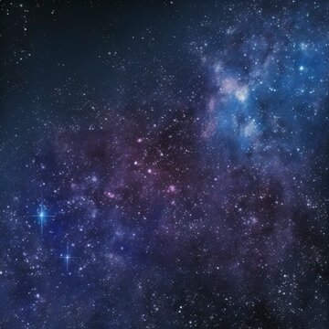 Stars in sky, starry night starlight shine of milky way, space cosmic background, starry background. © vuang