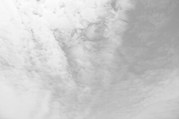 Gray sky with white clouds. Beautiful sky background and wallpaper. Concept Storm Clouds Raining.