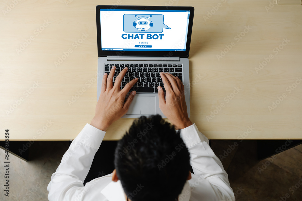 Poster chatbot software application for modish online business that automatically reply to customer questio