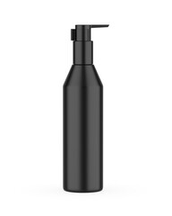 Blank Plastic Bottle with Pump Dispenser For Branding, 3d render illustration.